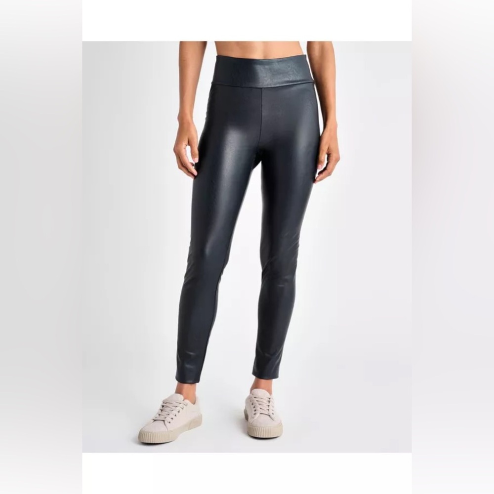 Splendid Women’s Vegan Leather Leggings, Black, MEDIUM